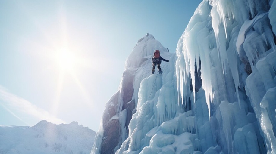 4 deportes para practicar en la nieve este invierno 1 Deportes de invierno escalada sobre hielo con cafe