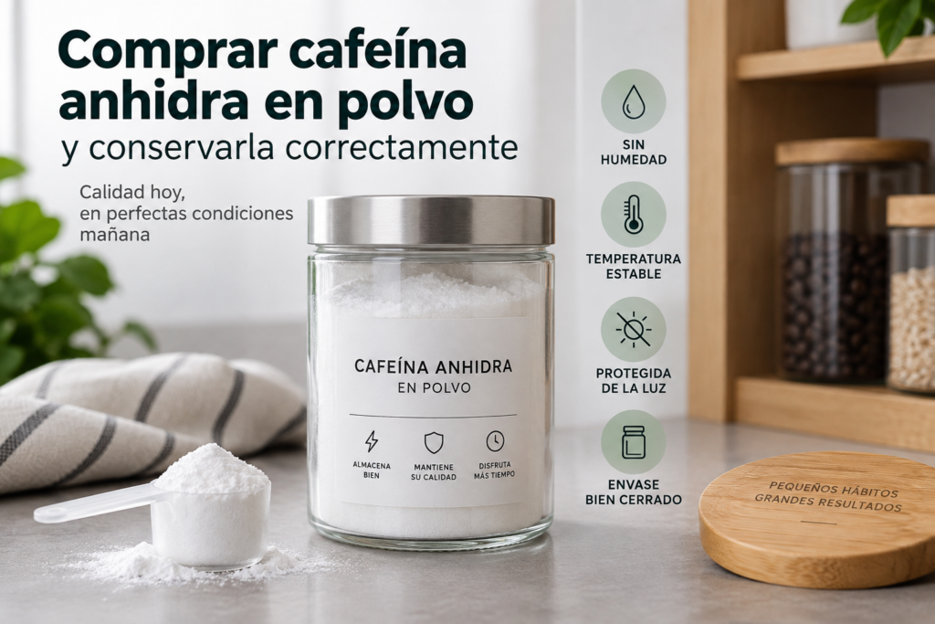 Cómo conservar la cafeína anhidra en polvo correctamente: consejos para mantenerla en buen estado 1 conservar-la-cafeina-anhidra-en-polvo-calidad